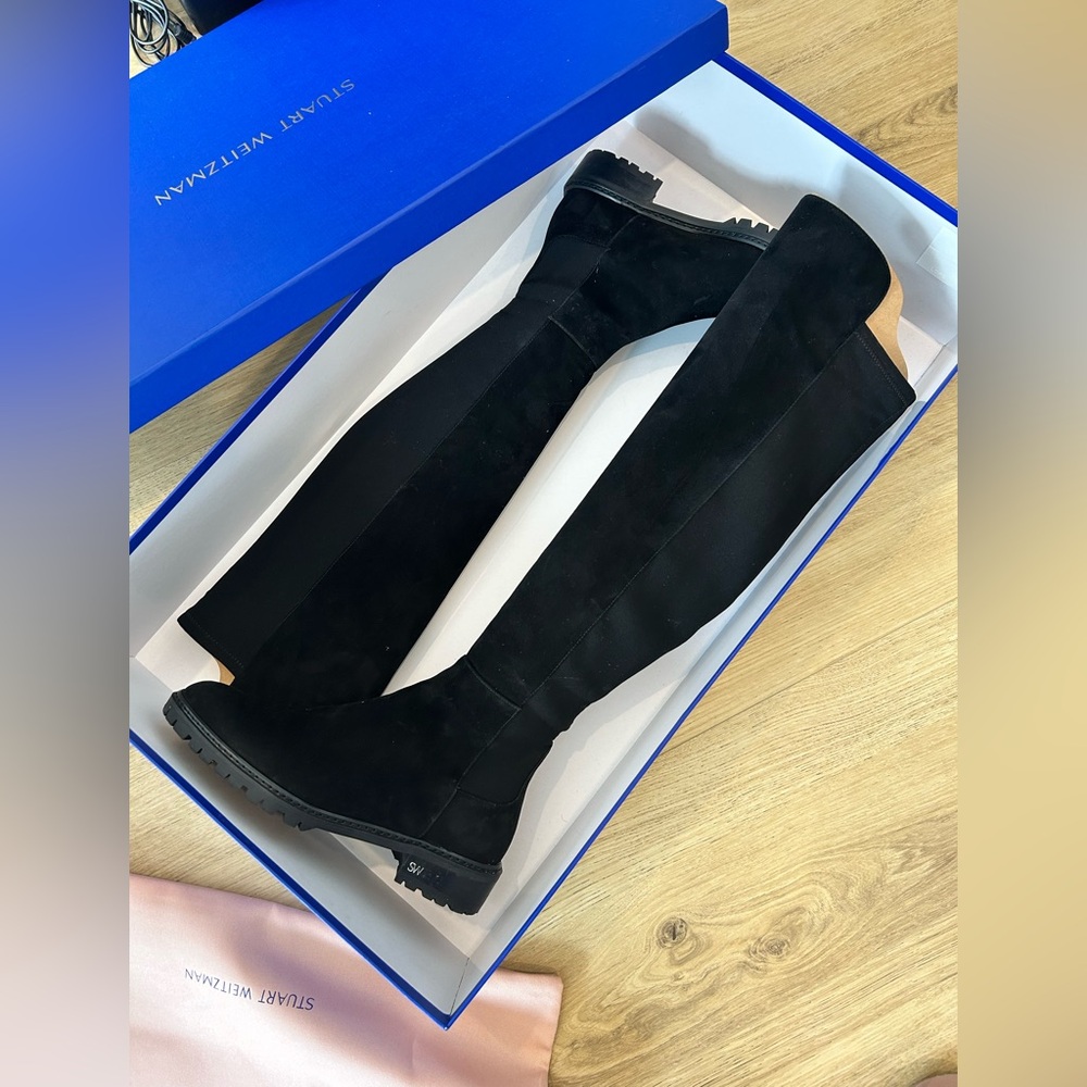 Stuart Weitzman City Block Square Toe 45 Bootie - Over-the-Knee Boots